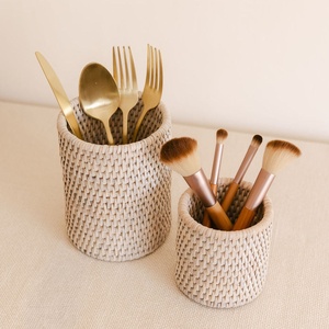 Panier de rangement en rotin pour crayons, prix de gros, organiseur de bureau, paniers pour stylos - Product Image 6