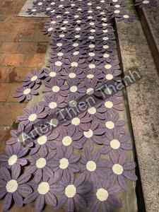 Porte-manteau mural décoratif en rotin à motif floral pour chambre d'enfant, crèche et salle de jeux - Product Image 4