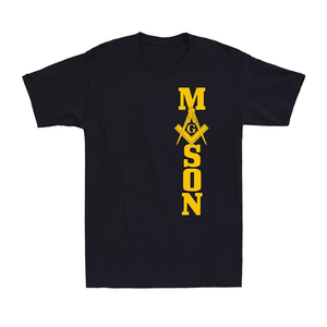 Camiseta Masónica Vintage para Hombre con Símbolo de Compás y Escuadra de Masones, Camiseta de Manga Corta de Alta Calidad Hecha a Medida - Product Image 2