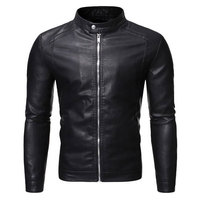 Blouson aviateur en cuir de vachette noir pour homme, col montant, fermeture éclair, coupe ajustée, manches classiques, style hiver, finition soignée