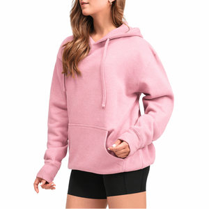 Sweats à capuche pour femmes en tissu polaire polyester-coton en 280 GSM - Product Image 6