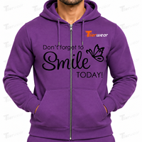 Ensemble de survêtement premium pour homme avec sweat à capuche zippé, en molleton de coton 400 GSM, séchage rapide, thermocollé, épais, pour la gym et le streetwear hivernal