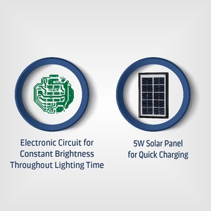 Linterna solar LED portátil con batería de iones de litio de 8000mAh de largo alcance para la industria pesada y la agricultura Carga fácil del panel solar - Product Image 5