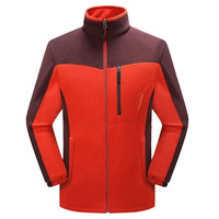 Chaqueta de forro polar personalizada para parejas, con bloques de color, para hombre y mujer, en amarillo, verde, naranja, rojo, rosa y azul, con cuello alto y cremallera completa, abrigo cálido.
