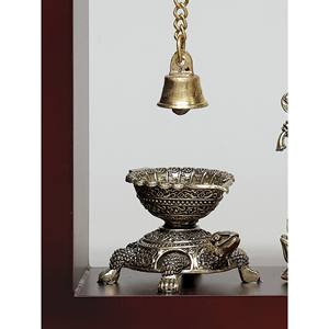 รูปปั้นทองเหลืองพระพิฆเนศที่มีกรอบโคมไฟกระดองเต่า & ระฆังแขวนผนังรูปปั้นอวยพรที่ยอดเยี่ยม - Product Image 2