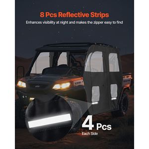 Per CFMOTO Uforce 1000 XL 2022-2024: Porte Superiori per Cabina Antivento e Impermeabili con Cerniera, Accessorio UTV - Product Image 6