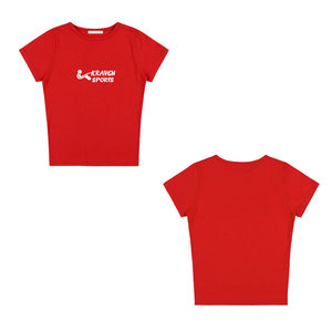 Summer Season Custom Printing Logo Women Crop <b>Top</b> Shirts 100% Breathable Women Crop <b>Top</b> Shirts - Product Image 3