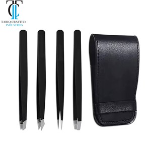 Juego de Pinzas para Cejas de Acero Inoxidable, Pinzas Profesionales de Precisión con Punta Inclinada y Punta Puntiaguda para Dar Forma a las Cejas y Eliminar el Vello Facial - Product Image 4