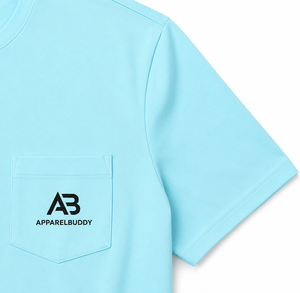 เสื้อยืดแขนสั้นผู้ชายแบรนด์ AMY ผ้าฝ้าย 100% ทรงปกติ รับสกรีนโลโก้ ขายส่ง - Product Image 5