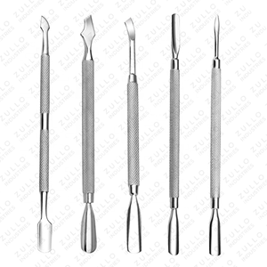 ชุดอุปกรณ์ดันหนังกำพร้าเล็บสแตนเลสสตีล 5 ชิ้น สีตามสั่ง ออกแบบเองได้ รับผลิตแบบ OEM ช้อนทำความสะอาดเล็บและกำจัดหนังกำพร้า - Product Image 2