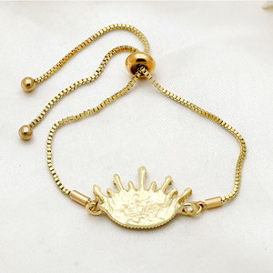 Wholesale 925 Sterling Silver Evil Eye <b>Bracelet</b> CZ <b>Gold</b> Plating Enamel Lucky Eye <b>Adjustable</b> Slider Chain Women Jewelry - Product Image 3