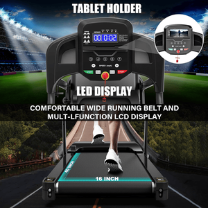 Caminadora Compacta con Motor Silencioso sin Escobillas de 2.5HP, 3 Niveles de Inclinación, 7.5 MPH, 7 Niveles de Absorción de Impactos, Diseño que Ahorra Espacio - Product Image 4