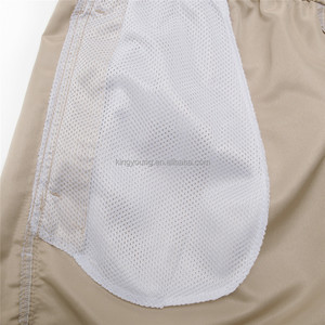 <b>Men's</b> <b>White</b> Solid Color Board <b>Shorts</b> With Drawstring Waist And Pockets Casual Quick Dry Swim Trunks - Product Image 3