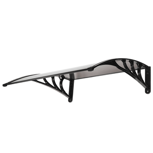 100 X 100 Auvents de protection contre la pluie pour portes et fenêtres domestiques Marron Noir avec support, même modèle, code 43420714 - Product Image 3