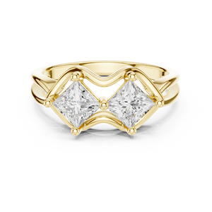 Gem & Glam jewels Bague de mariée en or 14K avec diamant rond - Product Image 2