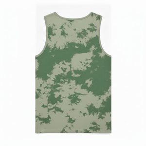 เสื้อกล้ามถักสีพื้นสำหรับผู้ชาย คอกลม แขนกุด สีเบจ แต่งขอบสีเทา - Product Image 3