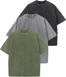 Camisetas Casuales de Jersey 100% Algodón para Hombre, Transpirables, de Punto, Manga Corta, Corte Holgado, Conjunto de Camisetas - Product Image 2