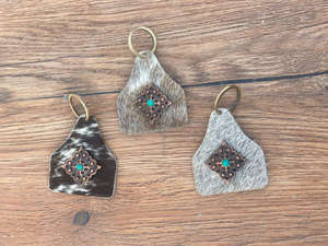 Nouvel arrivage de porte-clés élégant en cuir de vachette très vendu porte-clés en cuir véritable porte-clés de luxe en cuir de forme unique - Product Image 3