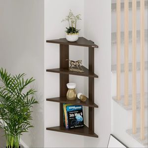 Élégante étagère murale à plusieurs niveaux en teck |   Vente en gros personnalisée - Product Image 4