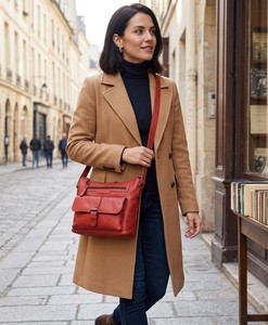 Premium Leather Women Crossbody Bag with Large Storage Capacity and Leather Strap with Custom Color Options - Product Image 1