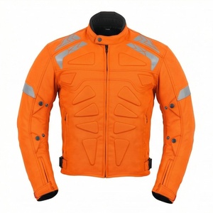 แจ็คเก็ตหนังแท้สำหรับขี่มอเตอร์ไซค์คุณภาพดีที่สุดสำหรับผู้ชาย รุ่นใหม่ล่าสุดสำหรับฤดูหนาว พร้อมแผ่นป้องกันที่ถอดออกได้ สามารถสั่งทำได้ - Product Image 1