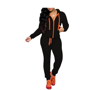 Customized Logo 2024 Zip Women <b>Jogger</b> <b>Sets</b> <b>Matching</b> High Quality 2024 Women's Jumpsuits Jump Suits for Women Hot Sale Products - Product Image 1