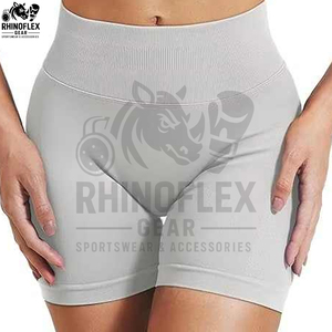 Pantalones Cortos Deportivos de Cintura Alta para Mujer, Shorts de Ciclismo, Sin Costuras, con Compresión Frontal, para Entrenamiento y Yoga - Product Image 6