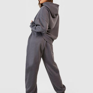 Conjunto Deportivo de 2 Piezas para Mujer, Sudadera con Estampado, Estilo Urbano Informal, Pantalones Deportivos con Capucha, 100% Algodón - Product Image 3