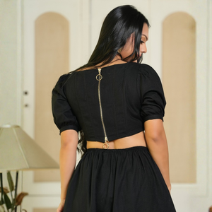 Elegante vestido maxi de lino con corte en la cintura para mujer - Product Image 1