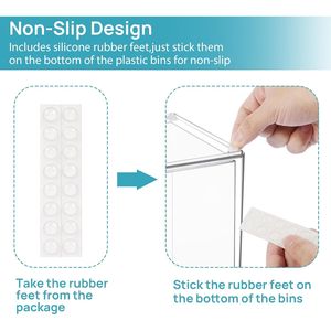 Organiseurs de maquillage - Tiroirs de rangement empilables transparents de 7,6 pouces, lot de 4 bacs en plastique pour produits de soin de la peau, cosmétiques et articles de beauté, pour la coiffeuse - Product Image 5
