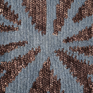 Copper Starburst Grey <b>Brown</b> Hand Tufted Non-Slip Eco-Friendly Thick Pile Rug Modern Radiating Line Area Carpet for Living Room - Product Image 3
