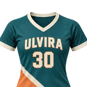 Ensembles de maillots et shorts de football personnalisés pour femmes, col en V, imprimés par sublimation diagonale asymétrique, séchage rapide, uniforme de football, nom et numéro, OEM - Product Image 3