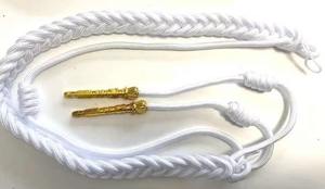Aiguillette Ceremonial Tejida a Mano con Cordón de Alambre de Oro Mylar Personalizado 2026 y Puntas Metálicas para Uniforme - Product Image 3