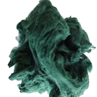Feuillage vert 100% fibres discontinues de polyester recyclées style solide pour la filature matériau en tissu non tissé du Viet Nam