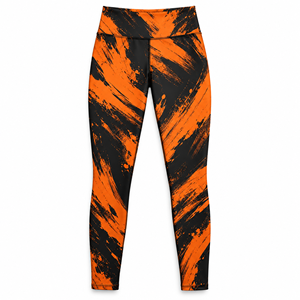 <b>Womens</b> <b>Navy</b> Crossover Waist <b>Leggings</b> Blue Contour Seams Full Length Yoga Pants Gym Training Activewear Custom Wholesale Apparel - Product Image 5