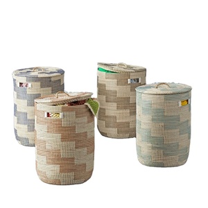 Handmade Luxury Decorative Seagrass Storage <b>Basket</b> Natural Eco-Friendly Durable Lightweight <b>Foldable</b> Organizer Home Organization - Product Image 4