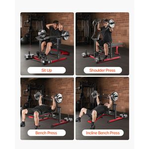 Panca Inclinabile Regolabile 450 LBS con Braccioli Convergenti Indipendenti per Esercizi Pettorali Superiori, Palestra, Fitness, Schiena - Product Image 6