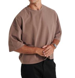 Camiseta Corta de Material Suave para Hombre, Oversize, Unisex, 100% Algodón, Cuello Redondo, Sostenible - Product Image 6