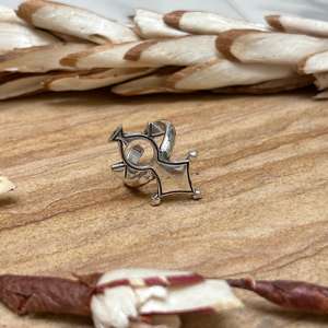 Ethnic Geometric Abalak Brass Statement Ring <b>Women</b> 925 Silver Plated Tribal Square Design Tuareg Berber Wedding Ring Wholesale - Product Image 3