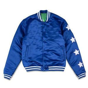 Best Quality Wholesale Satin <b>Varsity</b> <b>Jacket</b> For Women Sportswear Custom Logo Winter Quilted Lining Satin <b>Jacket</b> - Product Image 1