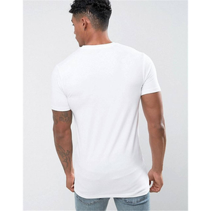 T-shirt blanc de haute qualité pour homme, en coton, style streetwear, coupe oversize à épaules tombantes, personnalisable avec logo, tissu épais - Product Image 5