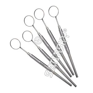 Lot de 10 miroirs buccaux dentaires #5 avec poignée en acier Instruments dentaires ORL pour le blanchiment des dents et les soins bucco-dentaires - Product Image 3
