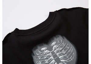 Camiseta de Manga Corta Estilo Hiphop para Hombre, Vintage, Estilo Americano, Oversize, Tallas Grandes, 100% Algodón Ecológico - Product Image 2