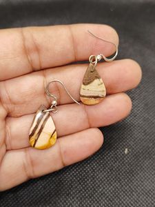 Boucles d'oreilles pendantes en argent sterling 925 avec jaspe dalmatien facetté, personnalisables en usine, pour mariage, vente en gros, moissanite - Product Image 2