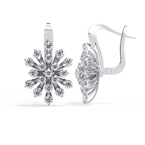 Pendientes de Diamantes Cultivados en Laboratorio con Corte Redondo, Oro de 14K, Certificados por IGI, para Regalo, Fiesta y Aniversario - Product Image 6