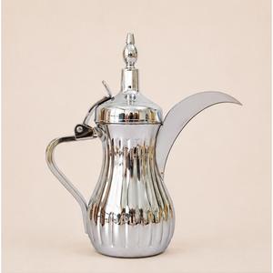 Premium Stainless Steel Arabic Dallah Coffee <b>Pot</b> Traditional Silver Middle Eastern <b>Tea</b> Kettle Teapot for Home & Hotel Use - Product Image 1