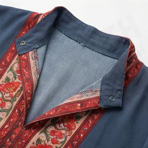 Abaya Traditionnelle Modeste pour Femmes Musulmanes, en Polyester, Imprimé Floral Diamanté, Élégante, Tendance, Vente en Gros, Robe d'Été, d'Automne et de Printemps - Product Image 4