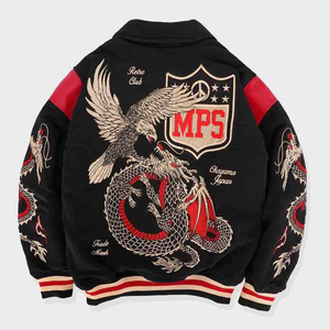 Chaqueta Varsity Unisex de Lujo, Delgada, de Poliéster Transpirable y Ecológico, con Cuello Alto, Estilo Hip Hop Urbano, para Invierno, Estilo Universitario - Product Image 2