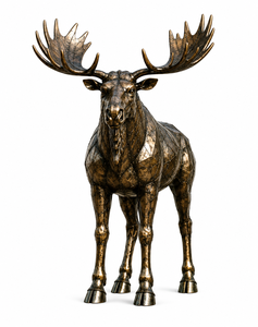 Sculpture de fauve en bronze grandeur nature, statue d'animal personnalisée pour l'aménagement paysager extérieur, jardin, villa, complexe hôtelier, cour, décoration paysagère - Product Image 1
