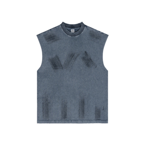 Débardeur côtelé 100 % coton, coupe ajustée, col ras du cou, personnalisé avec votre marque, imprimé sur mesure, écologique, pour hommes - Product Image 6